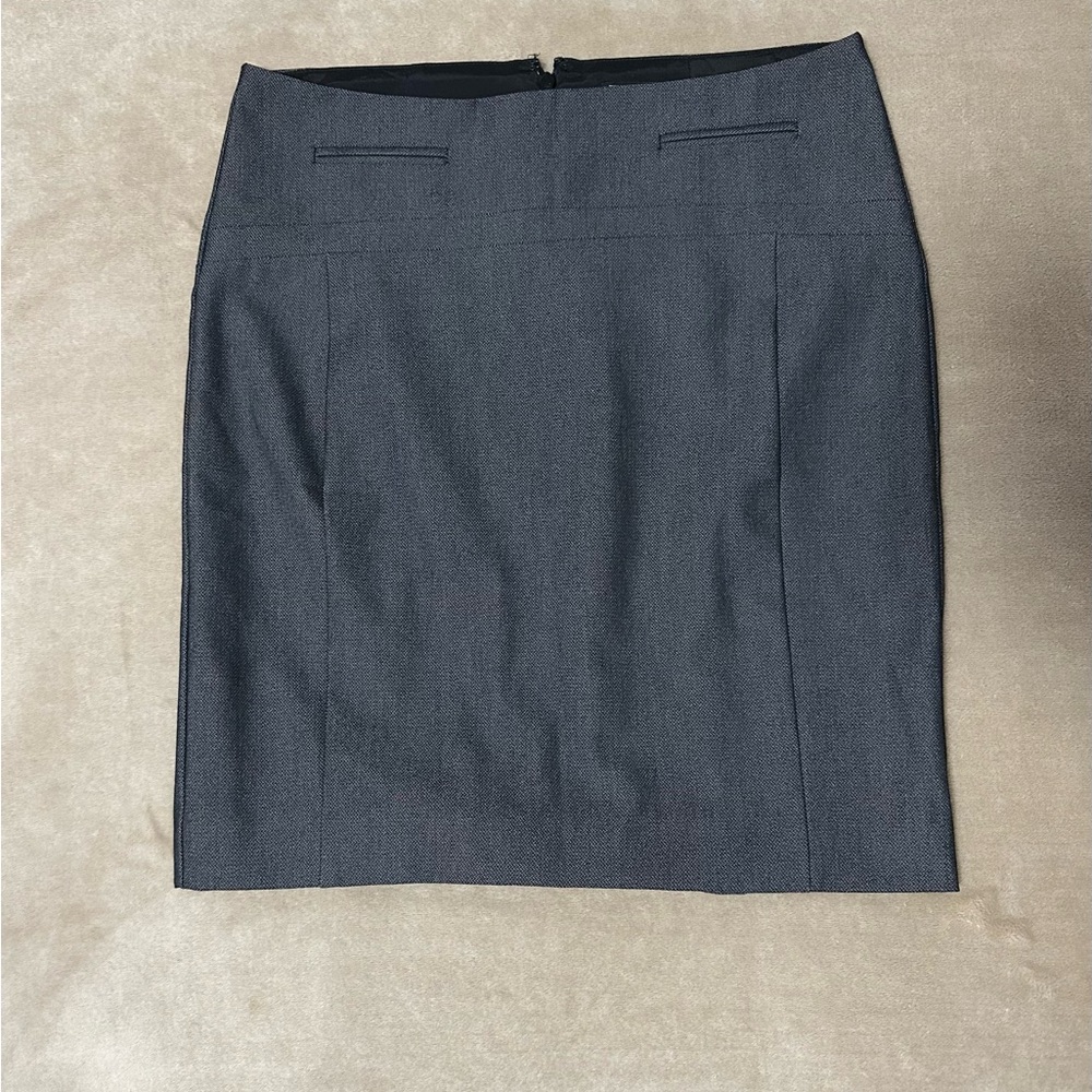 Express Gray Pencil Skirt Knee-Length Workwear